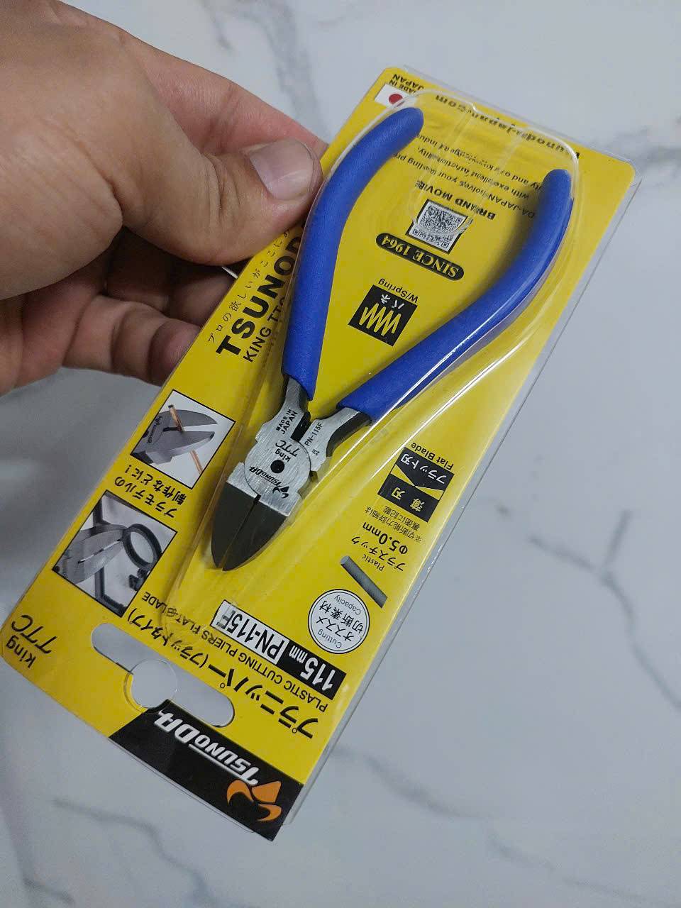 Kìm cắt nhựa lưỡi phẳng chuyên dụng cao cấp TSUNODA PN-115F